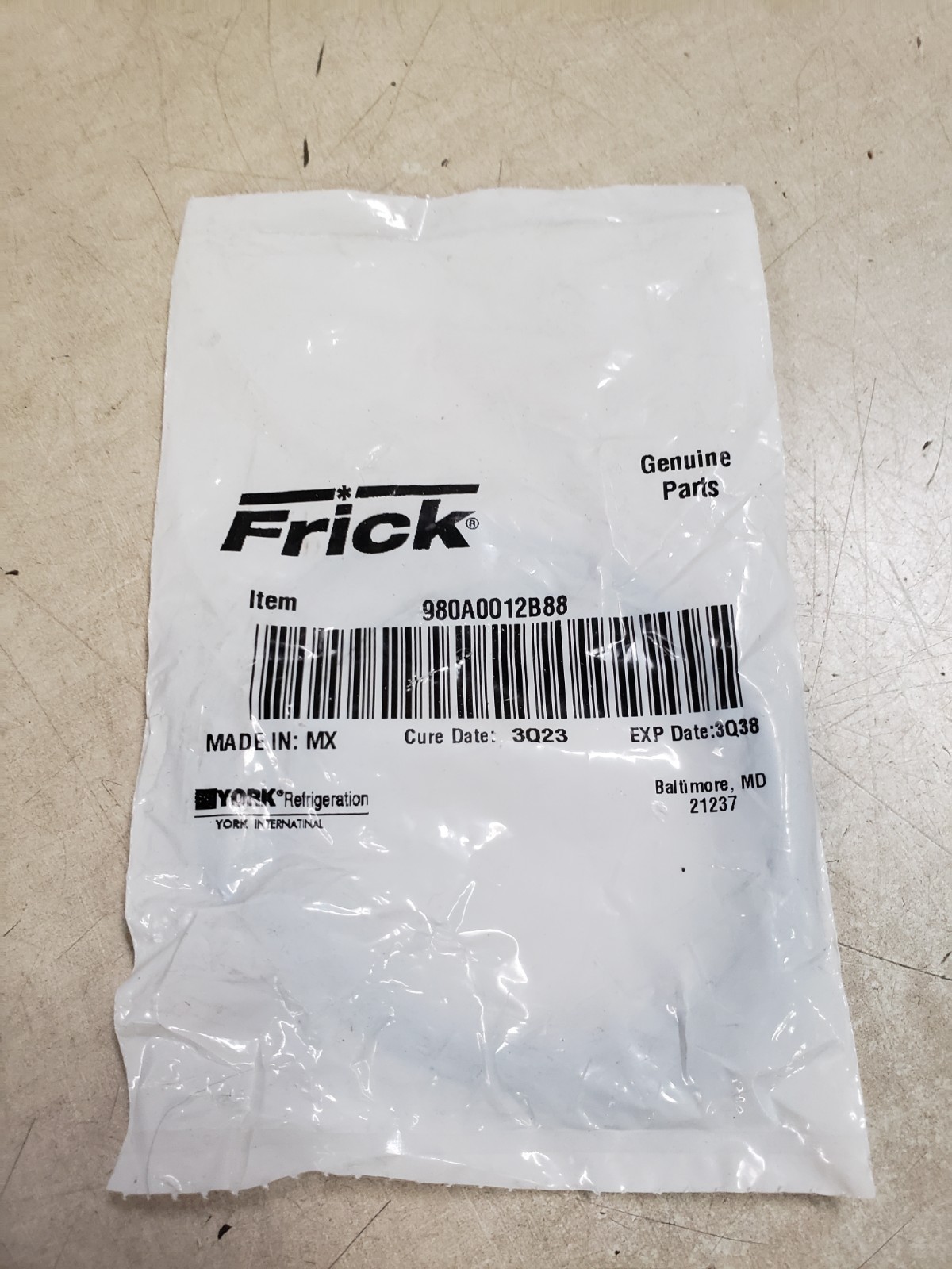 Frick O-Ring 980A0012B88
