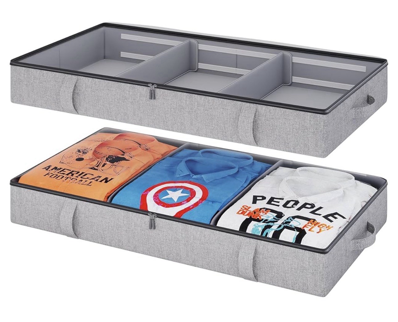 Under Bed Storage Bags 2 Pack Fabric Underbed Storage Containers With Reinforced