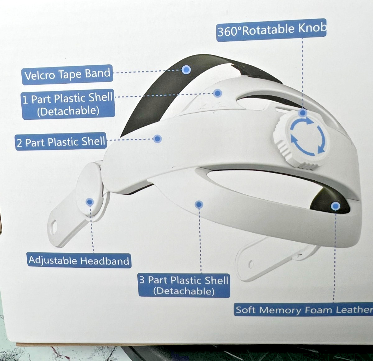 Adjustable Head Strap Replacement for Meta Quest 3 VR Headset Comfort Fit