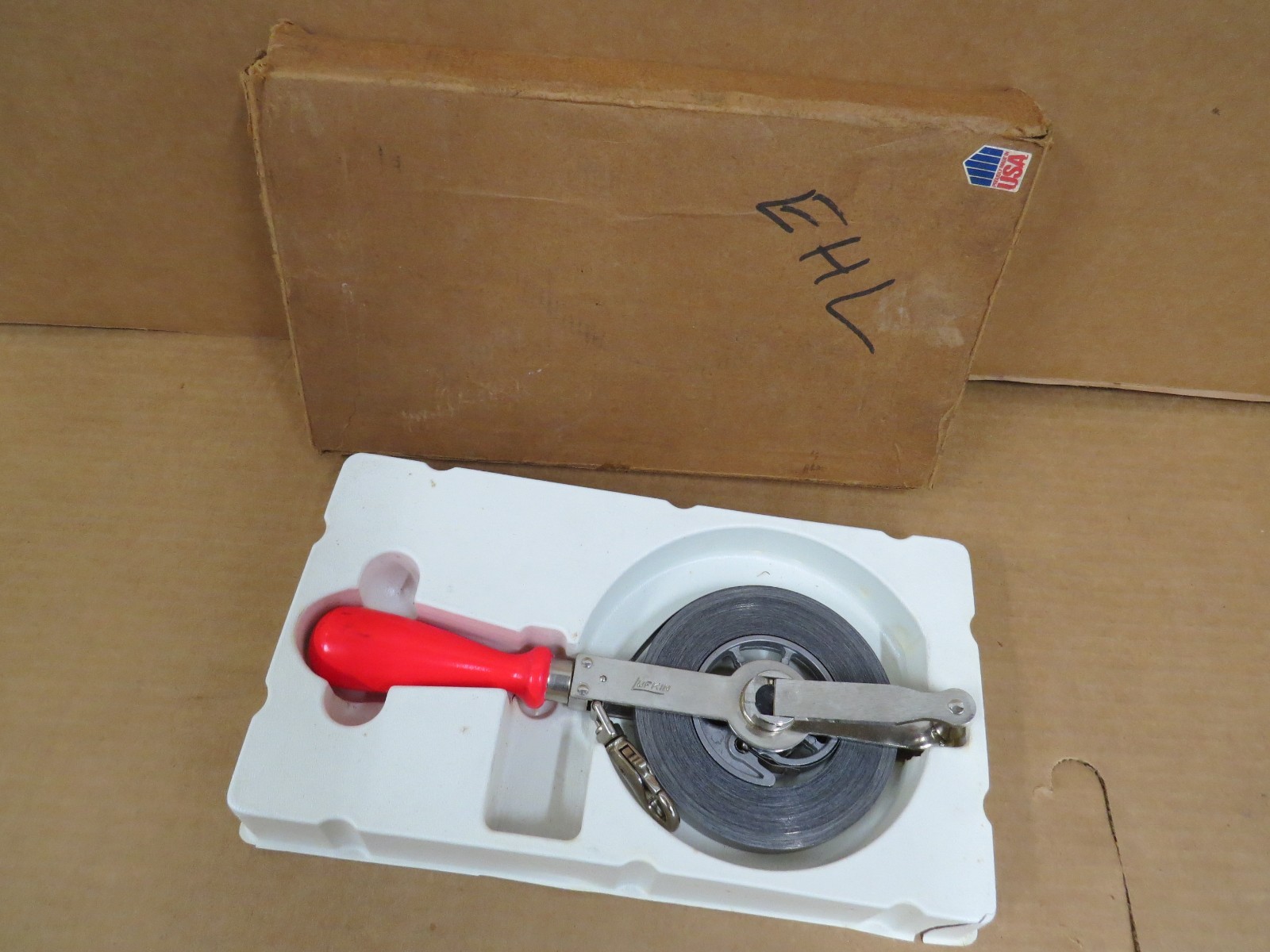 Lufkin Gaging Tape C1294S F/587 1/2 66 Ft 8ths Measuring Reel Tool New Old Stock
