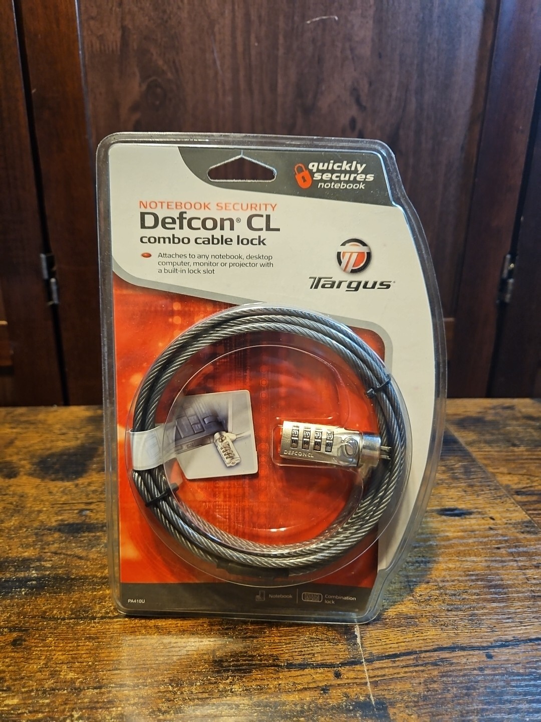 Targus Defcon CL 6.5 Foot Laptop/Notebook Combo Cable Lock #PF1