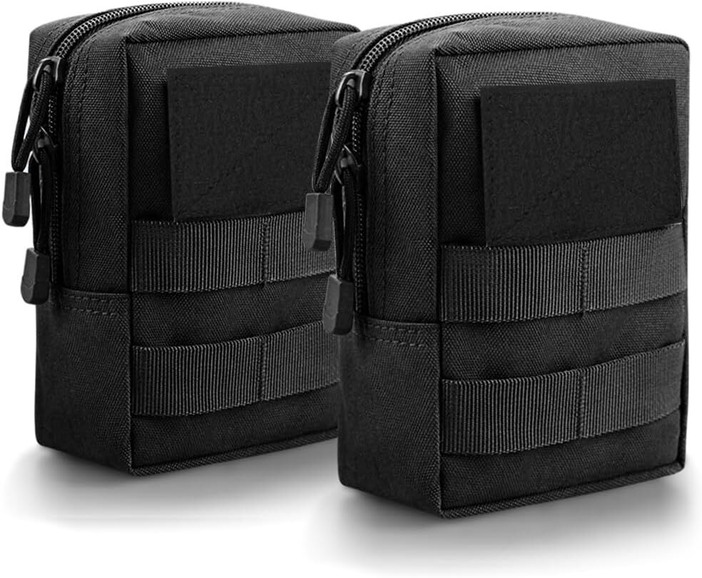 2pcs Molle Pouch Compact EDC Utility Gadget Tools Waist Bag Phone Pack Holster