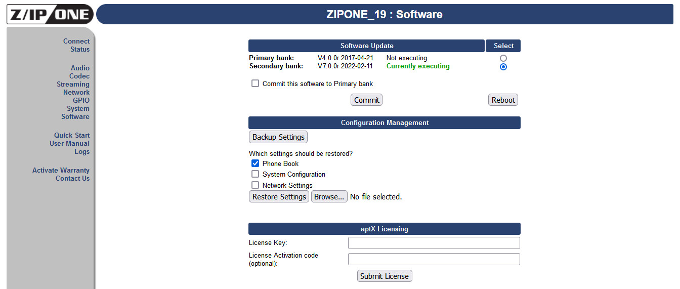 Telos Z/IP ONE Remote Studio Codec Audio Over IP Internet Transmission Endpoint