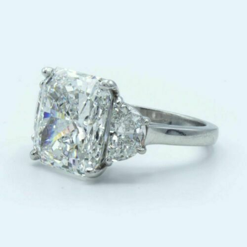 3Ct Princess Lab-Created Diamond Solitaire Engagement Ring 14K White Gold Plated
