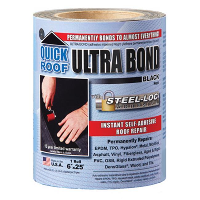 cofair products inc ubb625 Quick Roof, 6 -Inch x 25 -Feet, Black Ultra Bond,