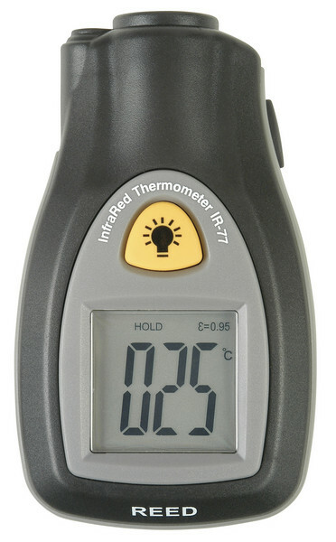 REED IR-77 Digital Infrared Non-Contact Thermometer, -22 to 518ºF (-30 to 270ºC)