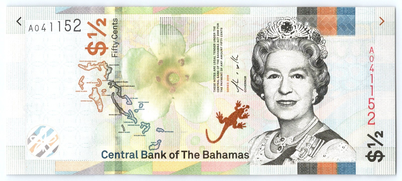 Bahamas - 1/2 Dollar (50 Cents) - 2000 - WPM# A041152