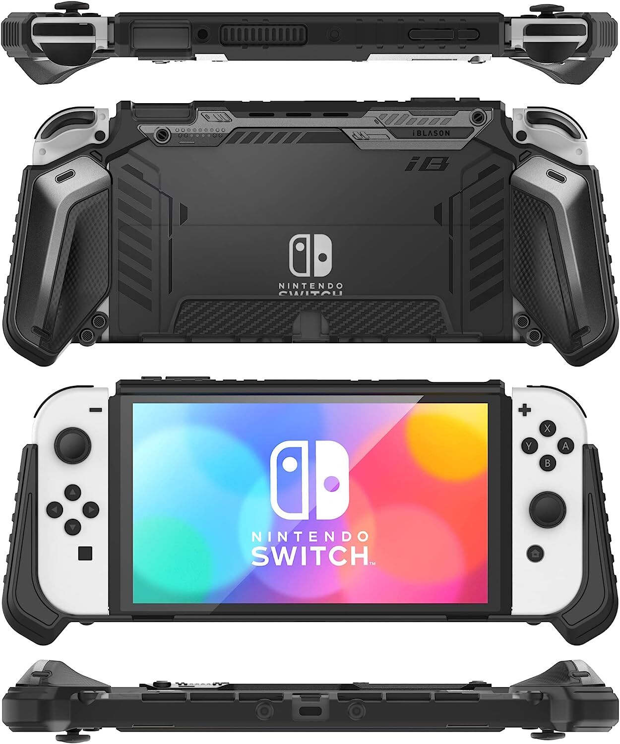 i-Blason Armorbox for NintendoSwitch OLED Case Dockable Back Cover Easy Snap-on
