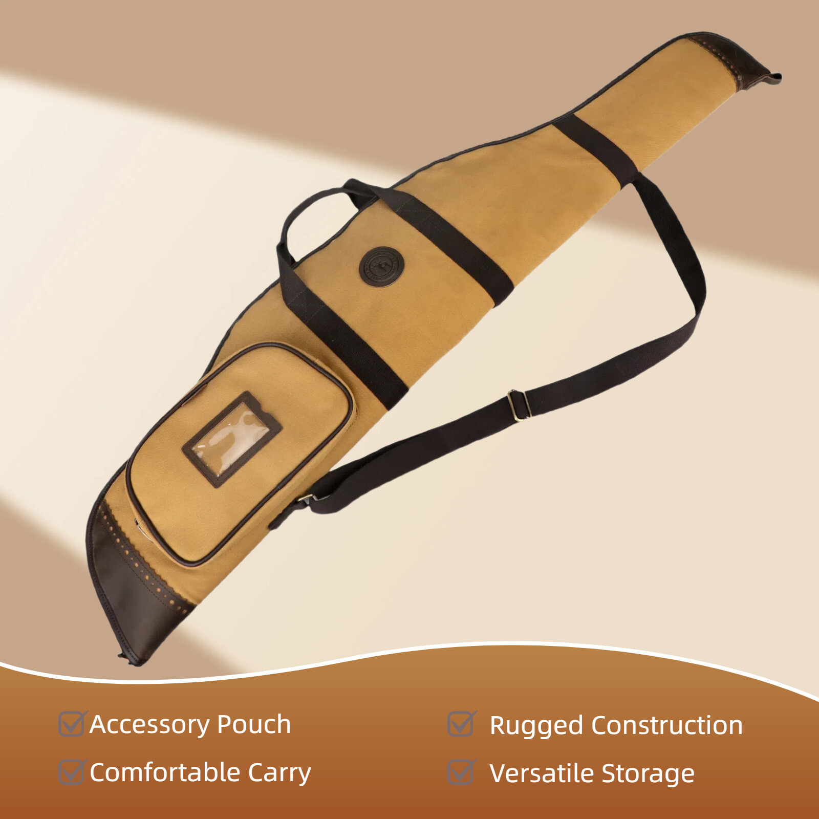 Hunting 48" Rifle Case Soft Padded Scope Cover Gun Carry Bag Ammo Pocket Canvas