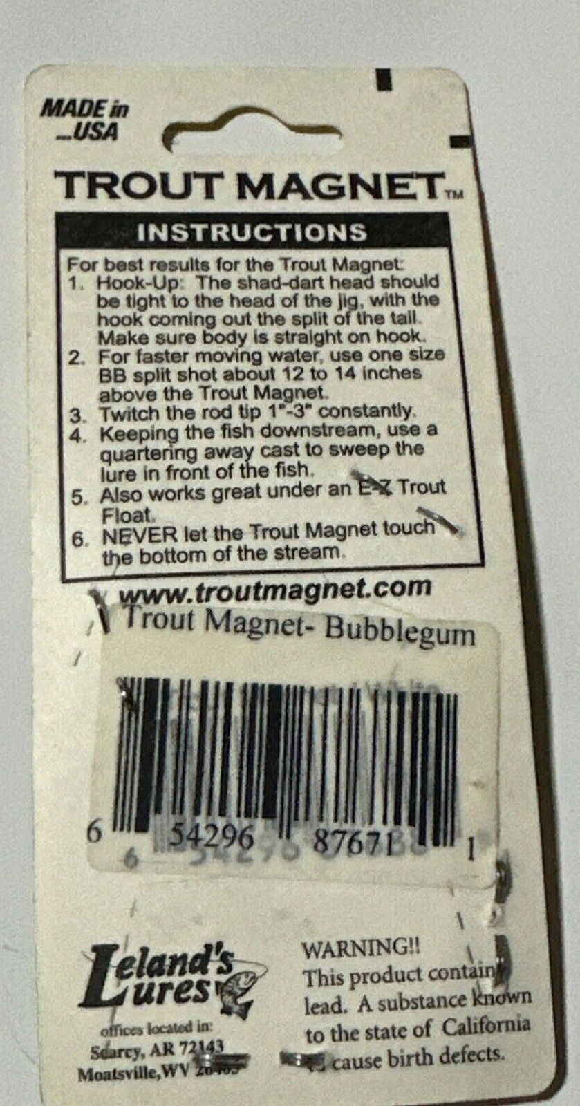 LELAND Trout Magnet Bubblegum