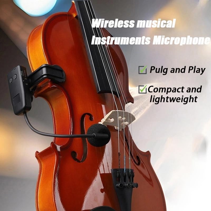 MICVISTA Professional Wireless Violin Microphone, Pickup Clip-on...