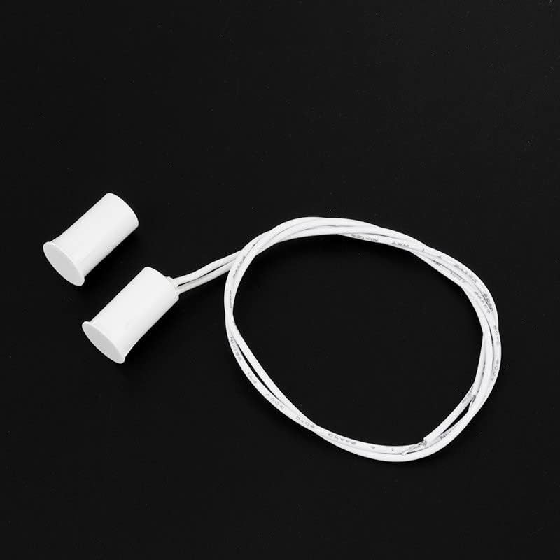 RC-33 NC Recessed Magnetic Door Switch Security Sensor - 5 Sets, White