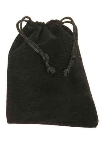 Finger Cymbals Velvet Bag with draw string, Black
