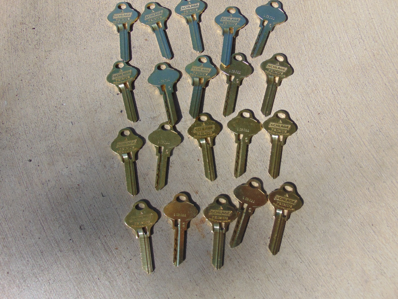 20  KEYS   EVEREST PRIMUS SCHLAGE S145  KEYS UNCUT    LOCKSMITH