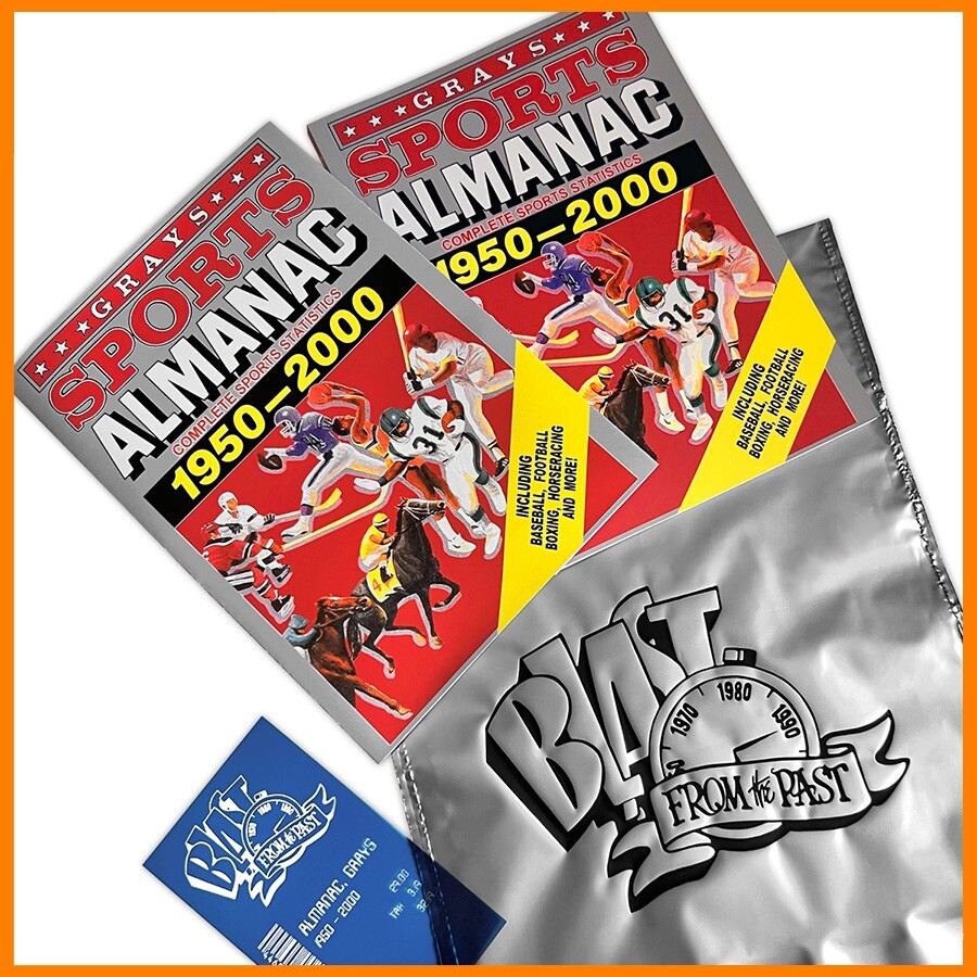 Back to the Future II Grays Sports Almanac Movie Prop + bill & bag