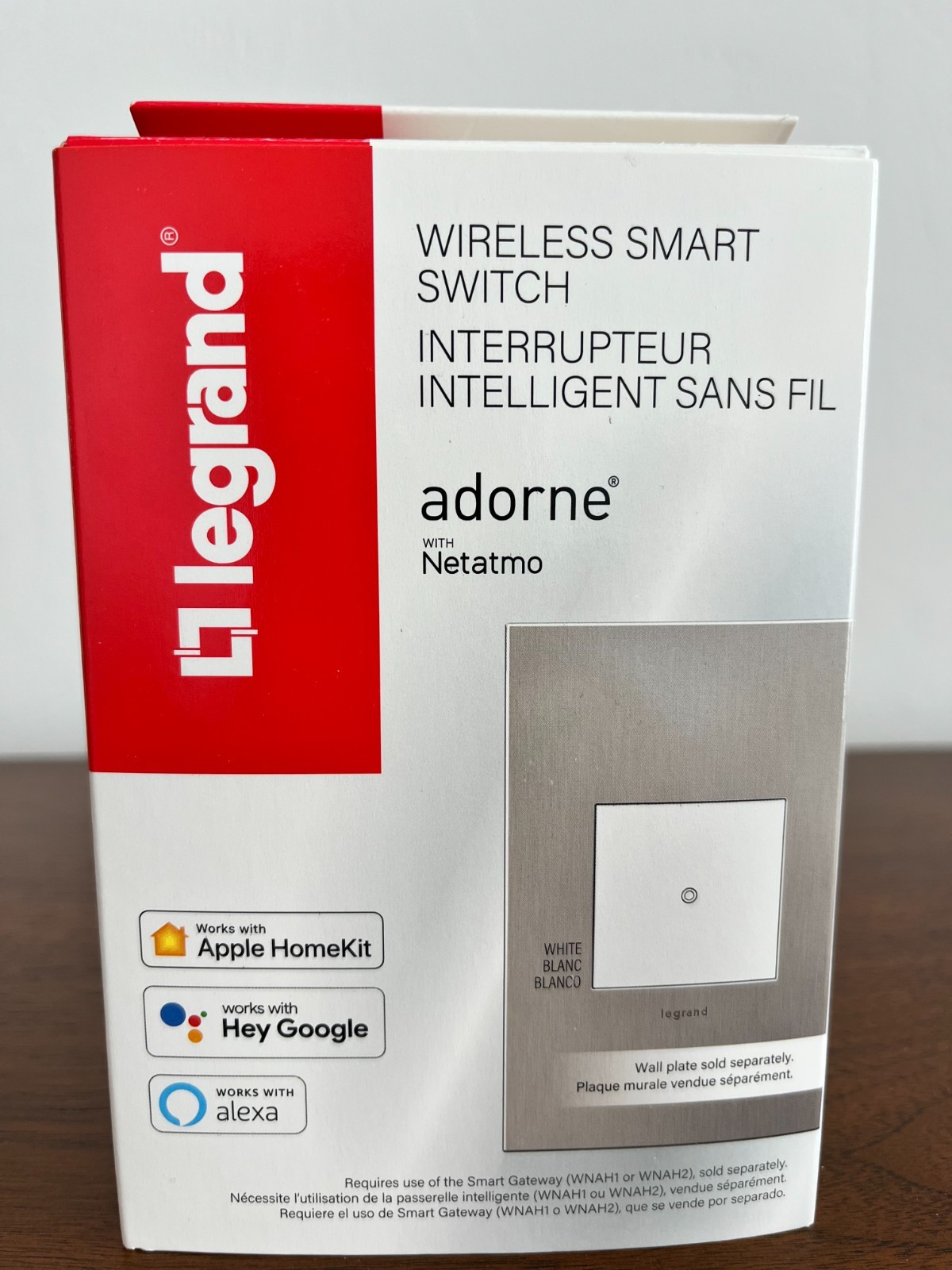 LQQK!!      Legrand Adorne Wireless Smart Switch with Netatmo, White WNAL23W1