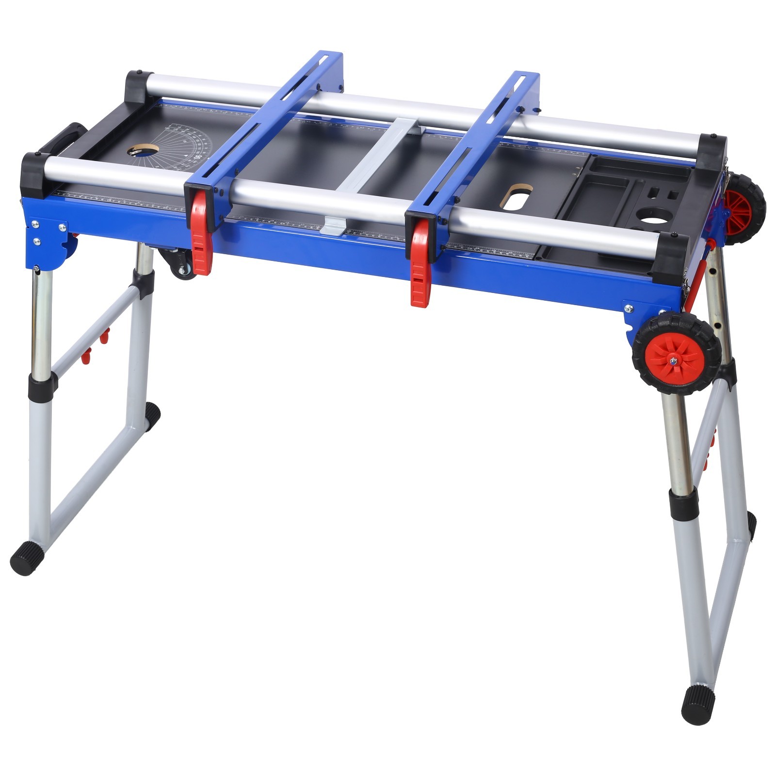 Miter Saw Stand 5-in-1 Portable Workbench Folding Table Adjustable Legs