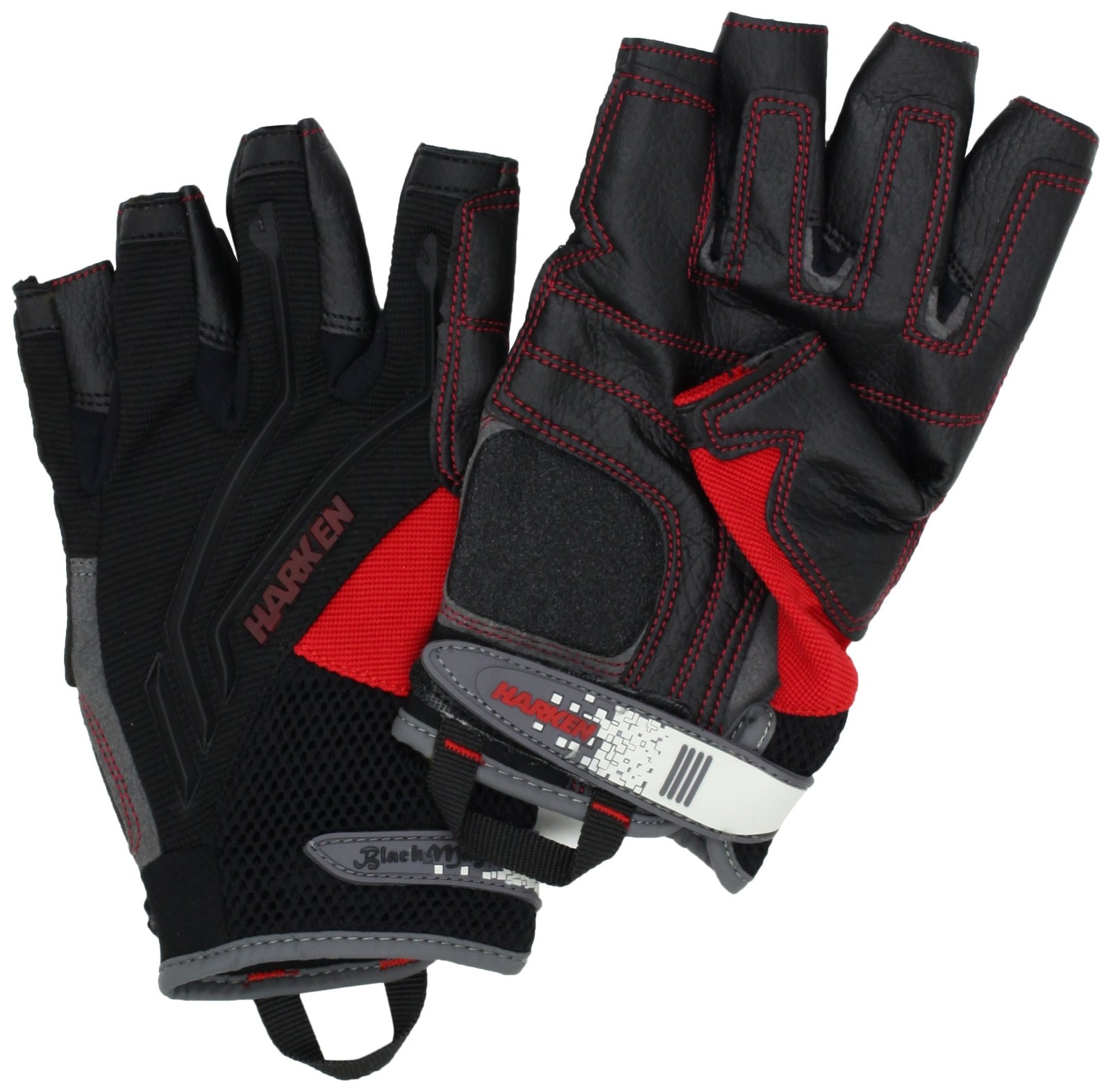 Harken Sport Men's 3/4 Finger Reflex Gloves Small Black
