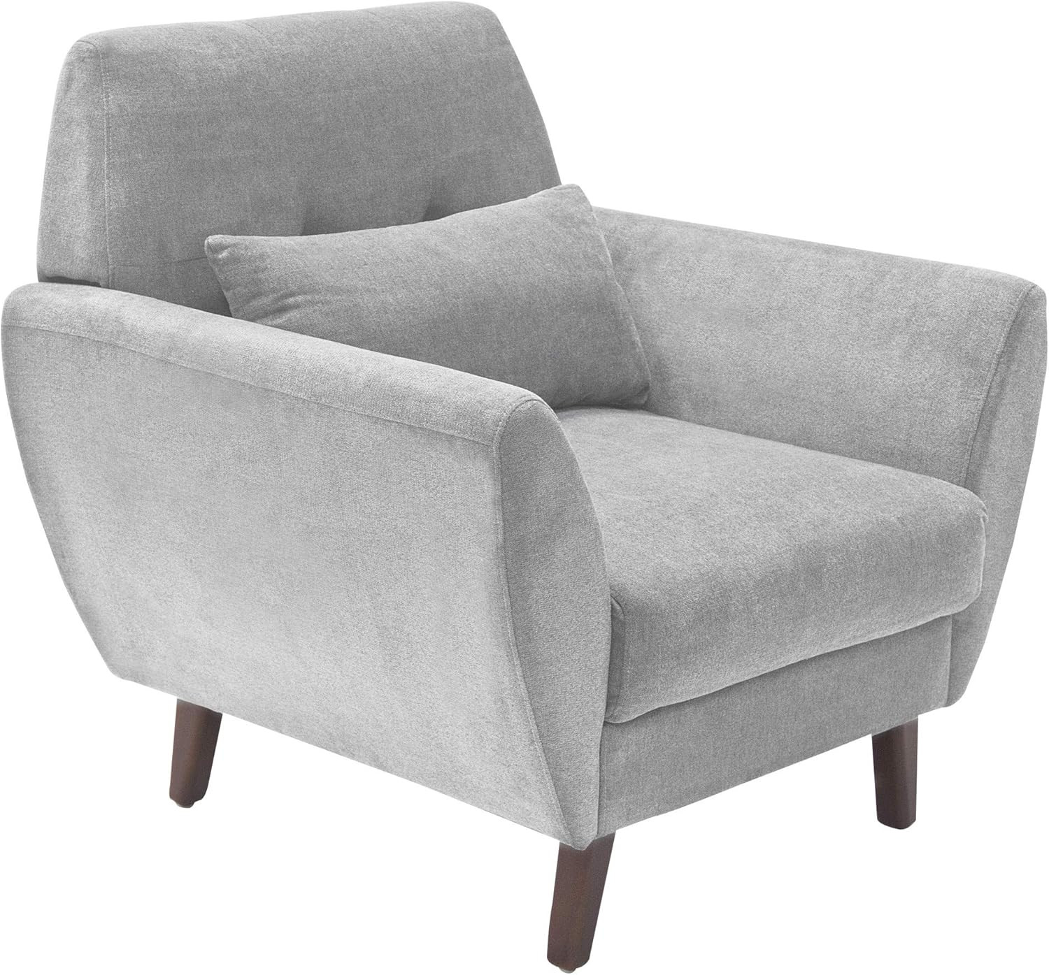 Artesia Midcentury Armchair - Easy Clean Microfiber, Light Gray