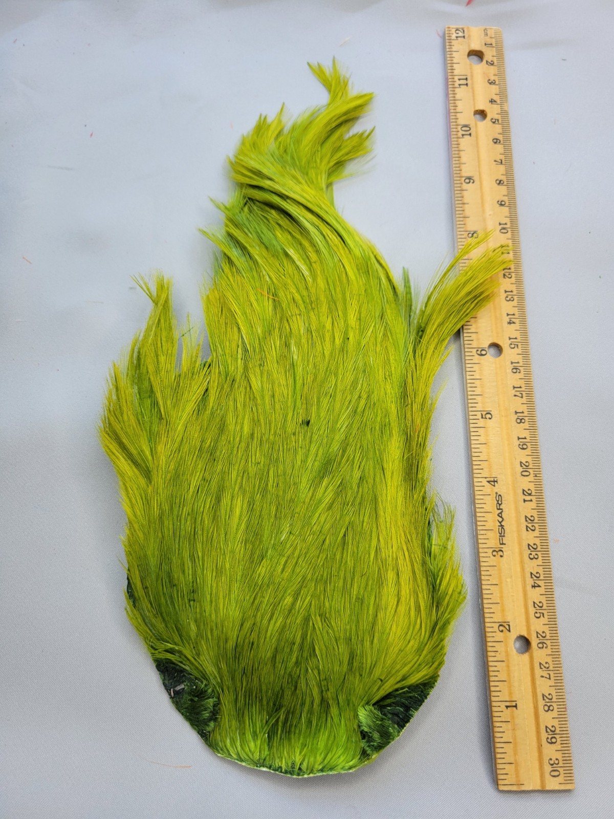 Lot 188,  Top Quality  OLIVE  India Rooster Streamer Neck Cape Feathers