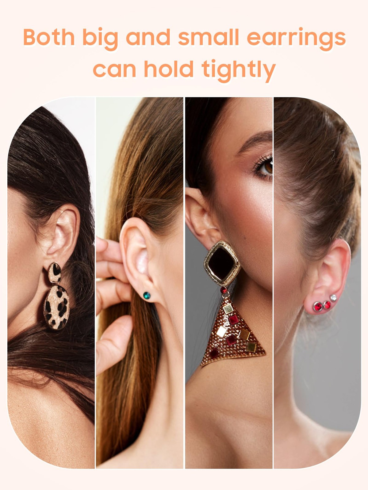 Earring Backs for Droopy Ears, Adjustable Heavy Earrings Lifters Backs, 8 Pai...