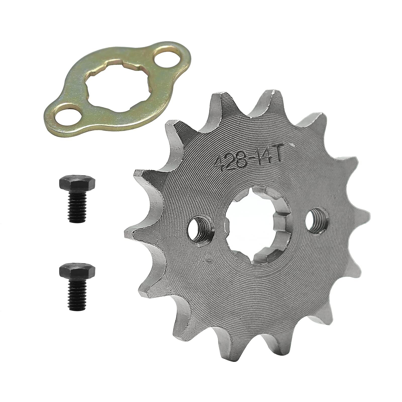 428 Chain Sprocket 14T 17mm Front Engine Sprocket Compatible with 50cc 70cc 1...