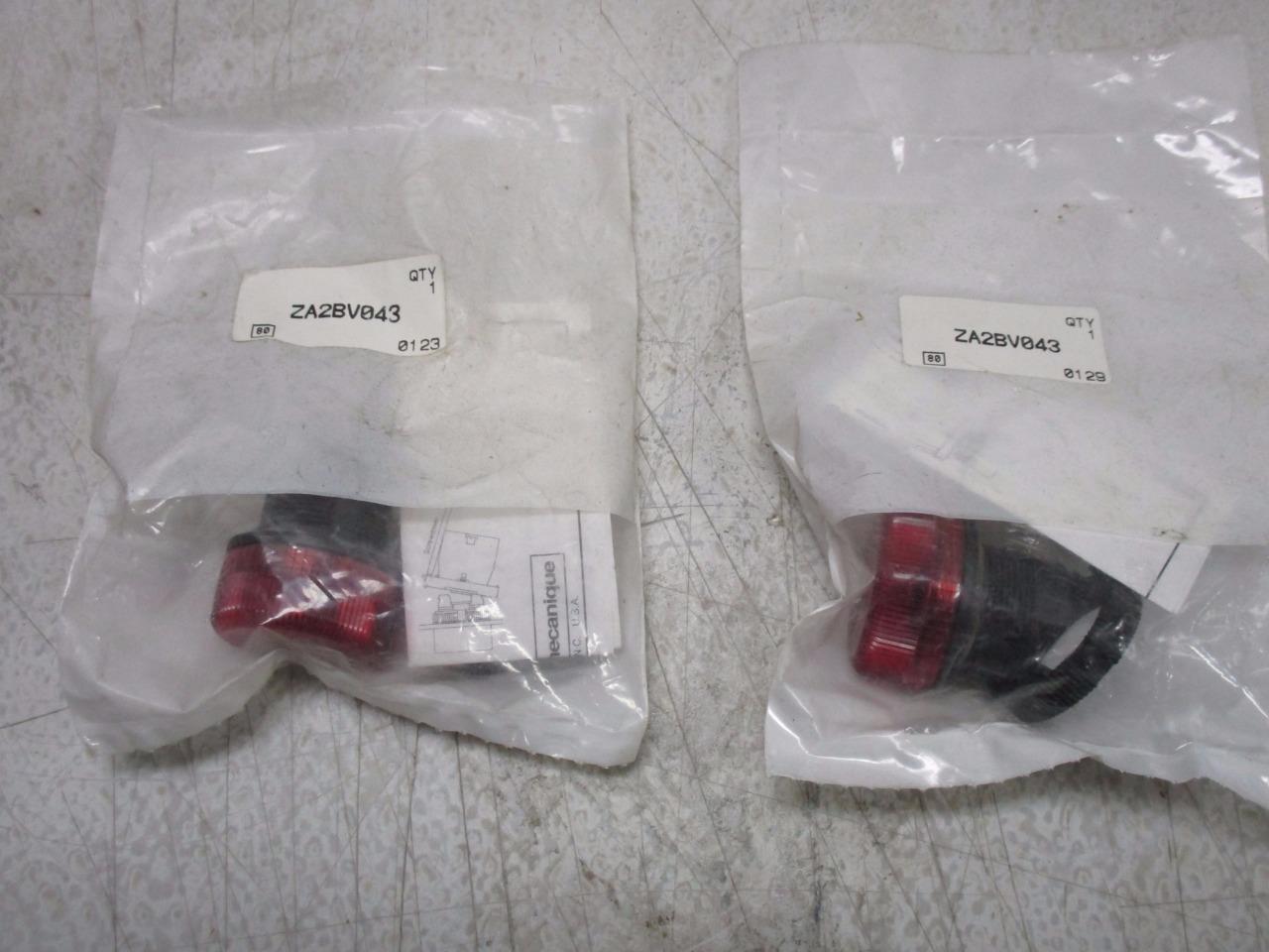 Telemecanique ZA2BV043 Red Pilot Light Head (Lot of 2)