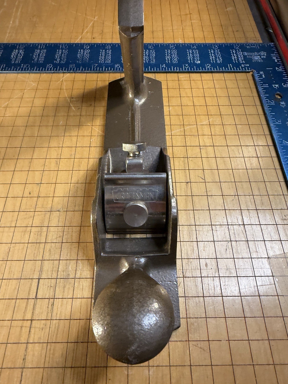 Vintage Craftsman No. 3740BL Aluminum Hand Smoothing Plane 4-Edge Blade COMPLETE