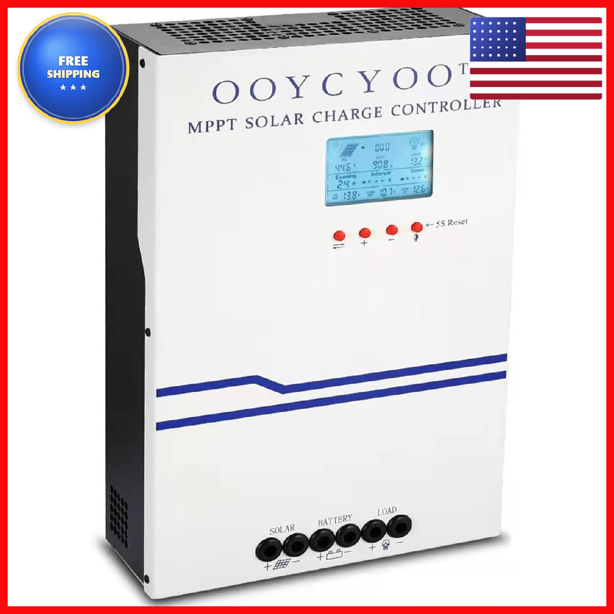 Ooycyoo 100 Amp Mppt Solar Charge Controller 48V 36V 24V 12V Autopv 150V Max