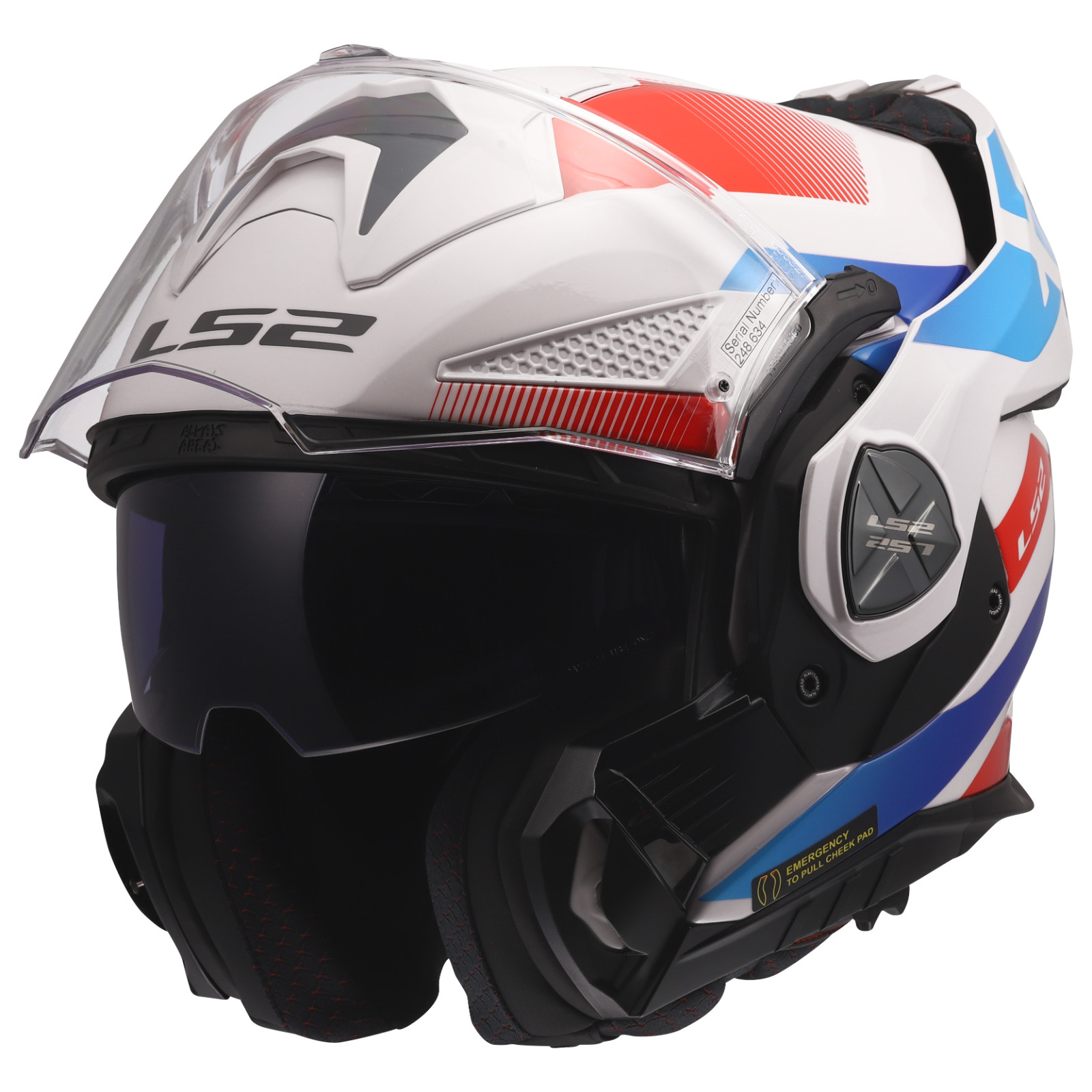LS2 FF901  ADVANT X ECE22.06 MODULAR FLIP FRONT MOTORBIKE HELMET NOVA WHITE BLUE