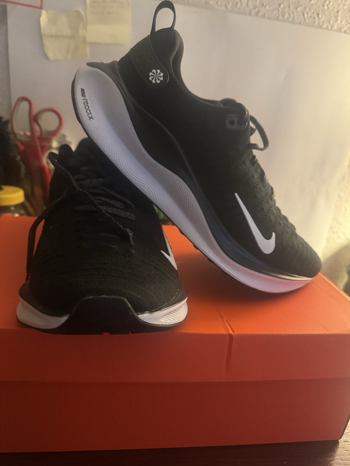 Nike ReactX Infinity Run 4 W Black/White 4E Wide Men's Running Shoes US 10.5