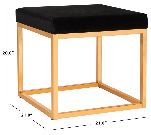 Safavieh Glam Velvet Square Ottoman, Reduced Price 2172717189 FOX6288A