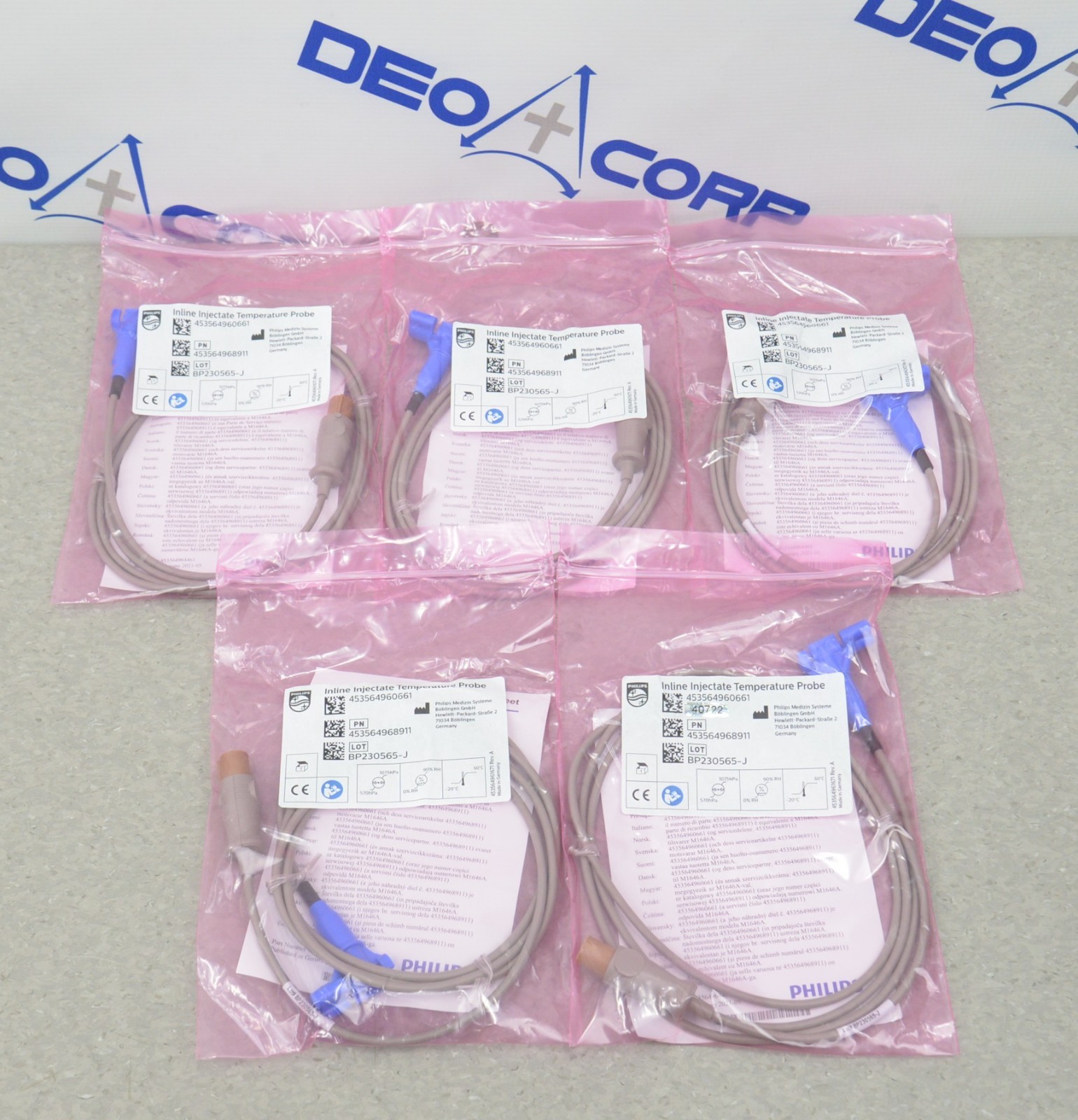 Lot of 5 Philips Inline Injectate Temperature 453564960661