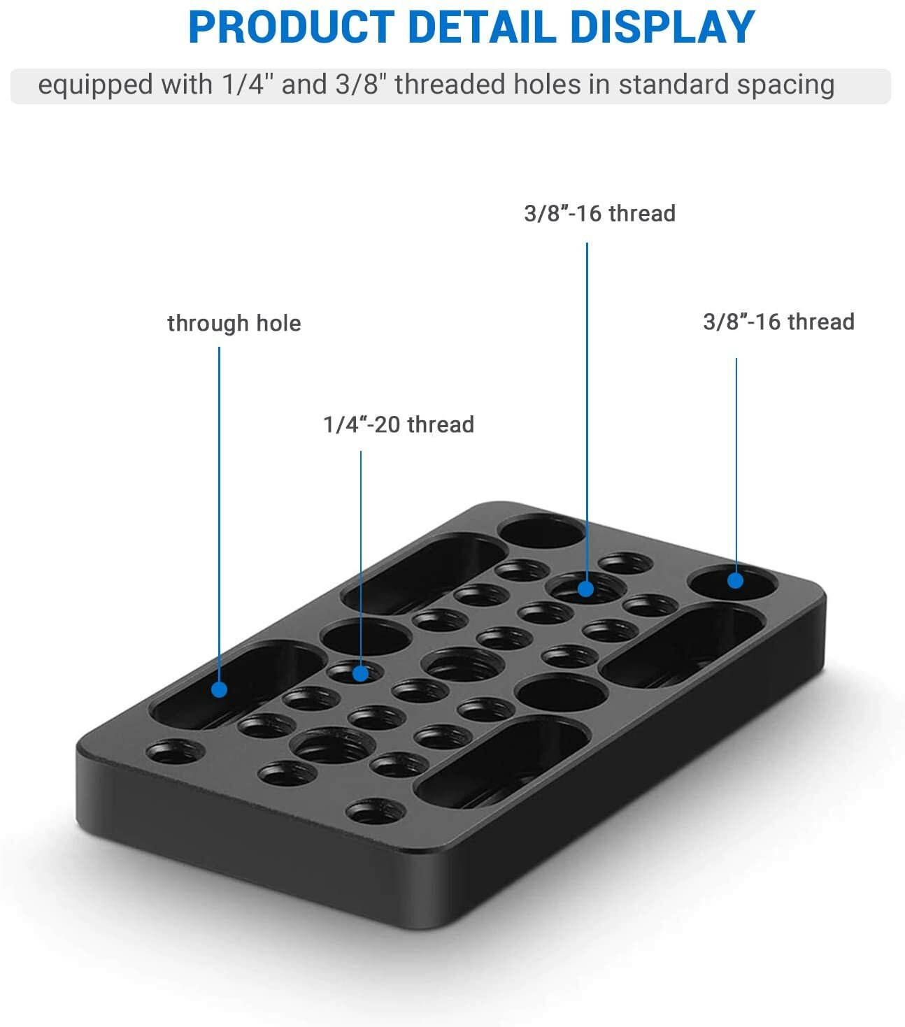 SmallRig Cheese Plate Multi-Function Mounting Plate with 1/4"& 3/8" Threads 1598