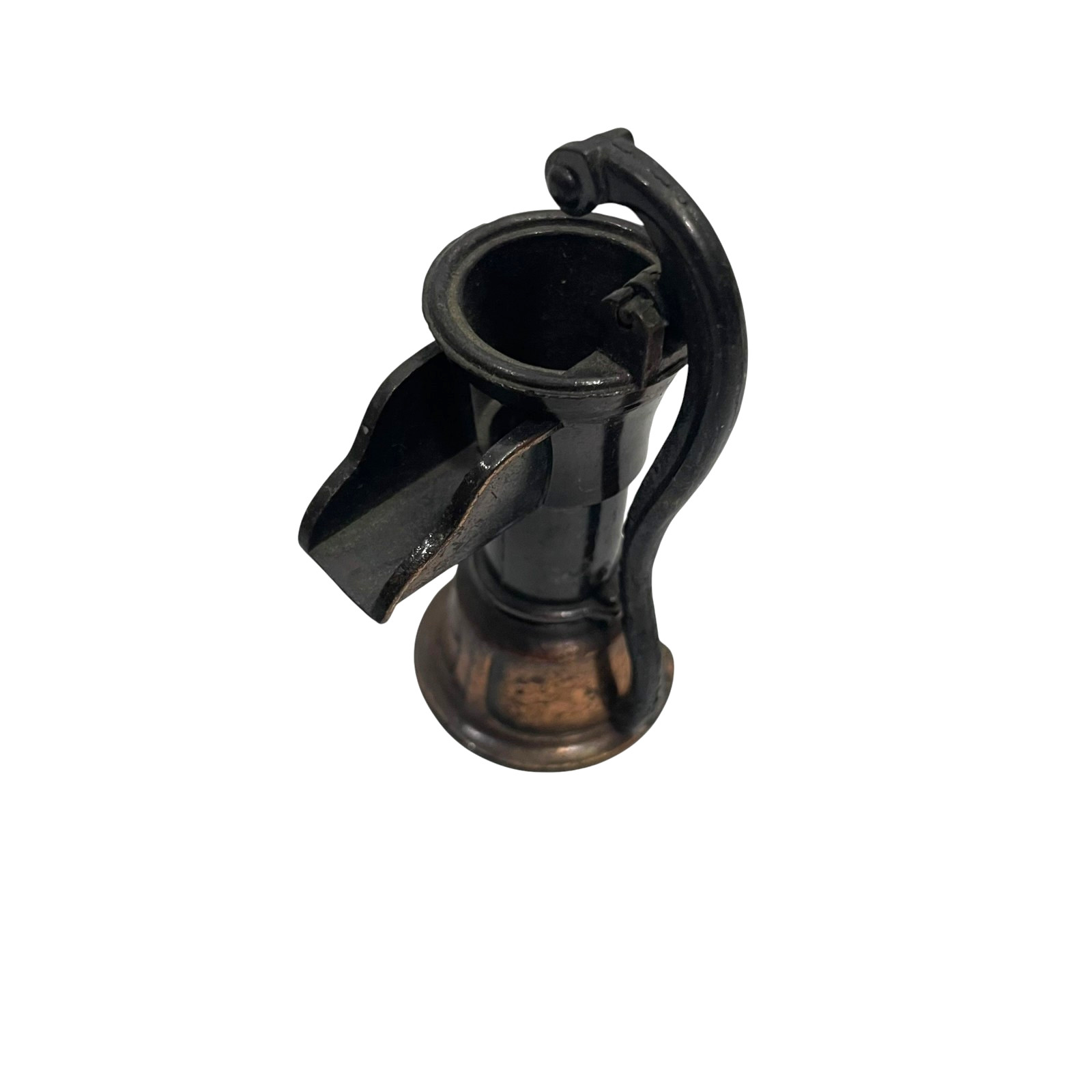 Vintage Miniature Water Pump Bronze Die Cast Metal Pencil Sharpener