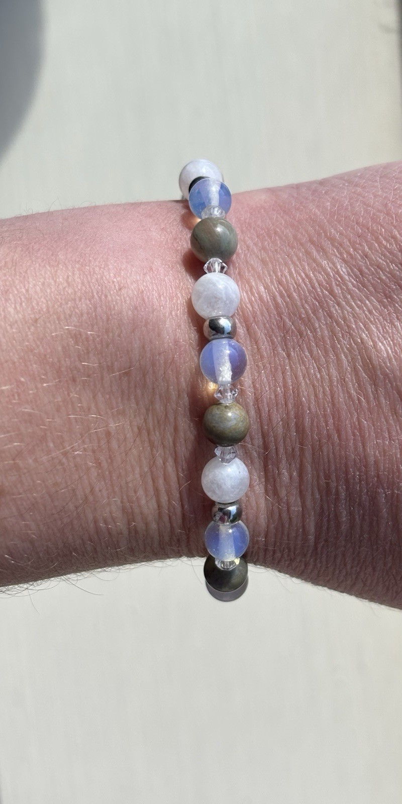 Stunning Gemstone Bracelet - Astrophyllite, Moonstone & Opalite