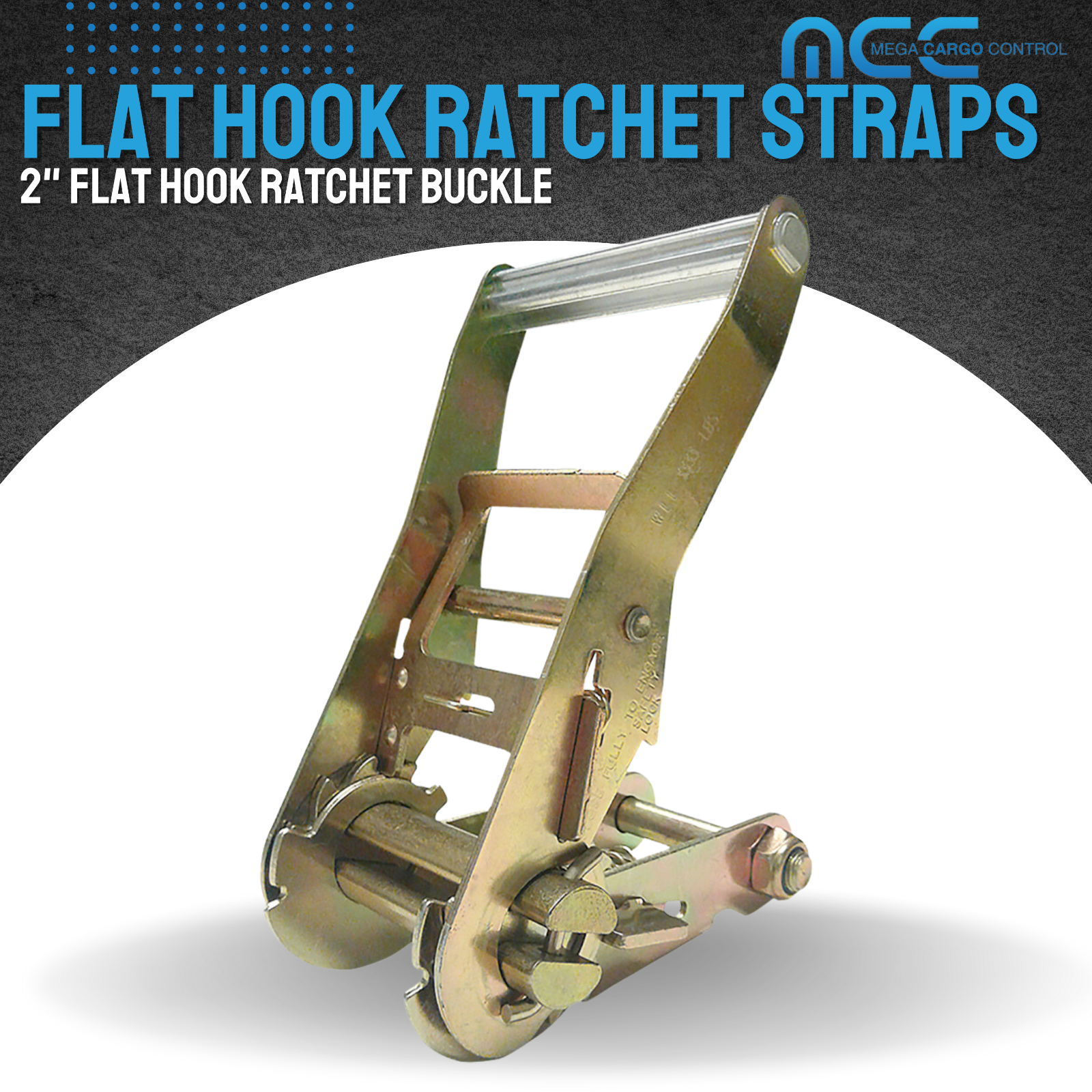 2 Pack 2" x 30' Ratchet Strap w/Flat Hook Flatbed Truck Trailer Farming Tie Down