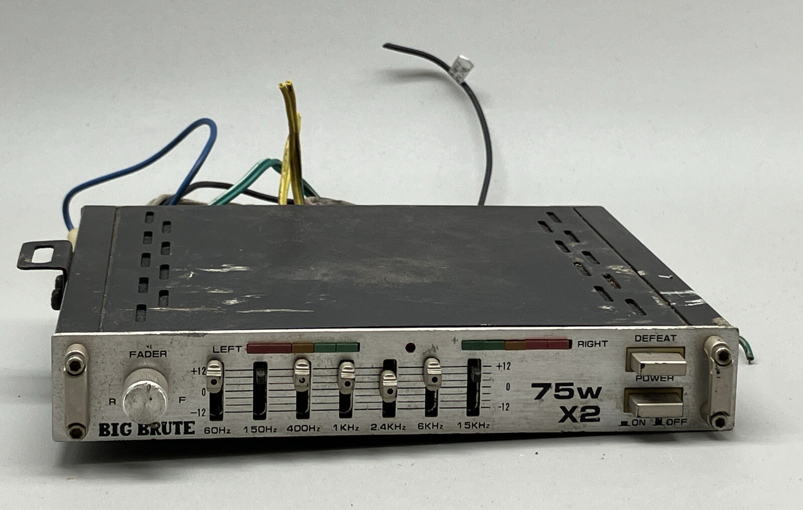 Vintage OLD SCHOOL BIG BRUTE car equalizer 75w X2 UNTESTED
