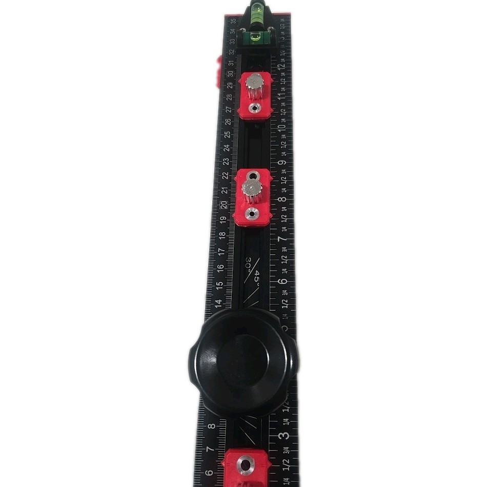 Adjustable Drilling Ruler 2-in-1 Ruler Adjustable Knob Angle Positioning