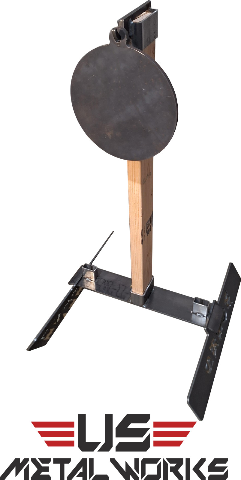 Collapsible 18" Cardboard & Gong Stand Combo Setup W 6 inch AR500