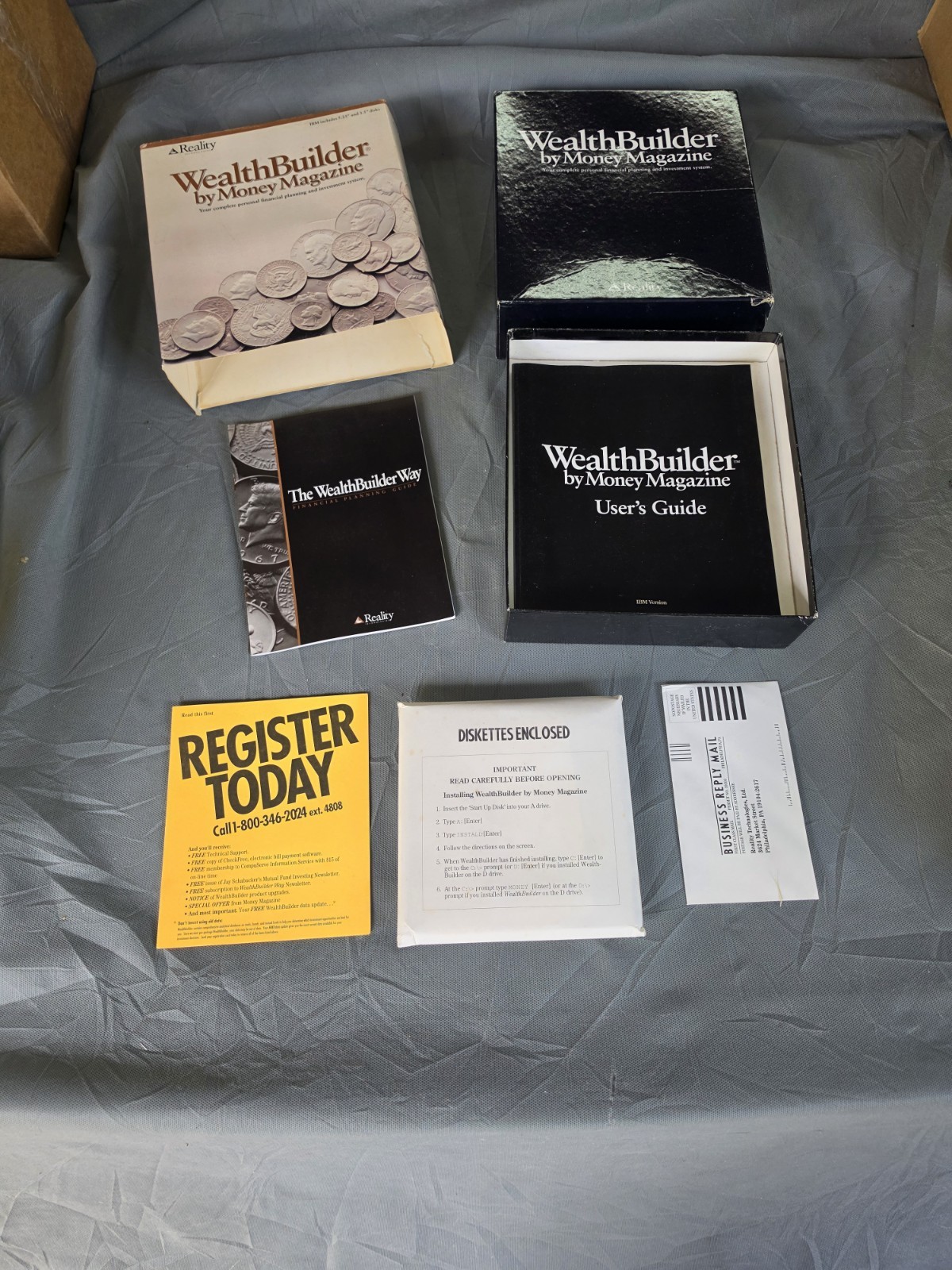 New Wealth Builder By Money Magazine Reality Technologies - 5.25" And 3.5" Disks