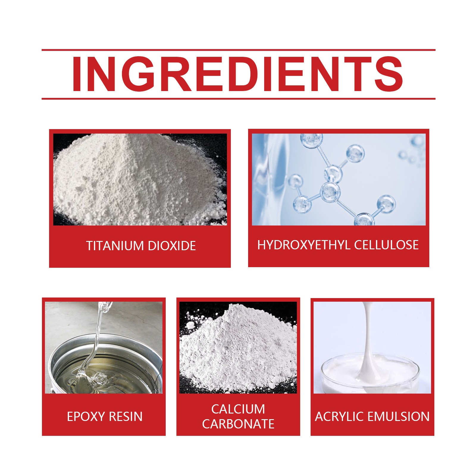 White Interior Wall Spackling Paste for Home Repair of Cracks and Nail Holes