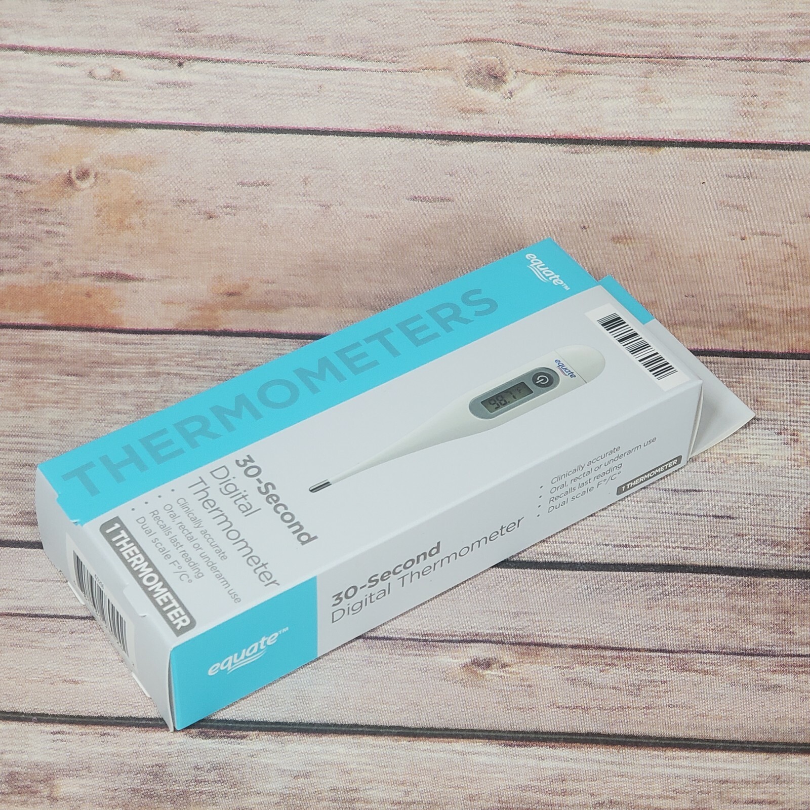 Equate 30 Second Digital Thermometer ASTM Standard E 1112 Automatic Shut-Off