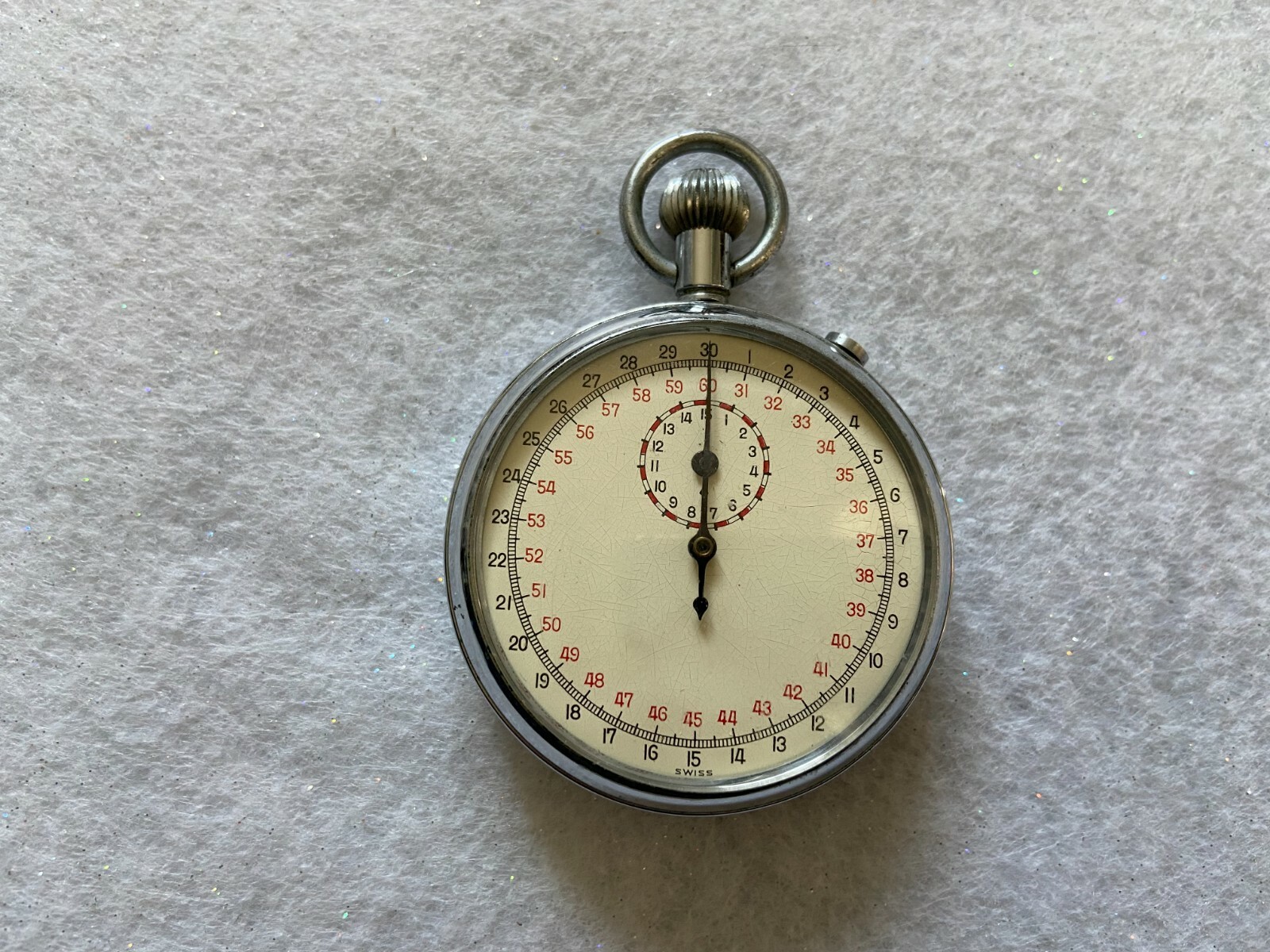 Swiss Made Mechanical Wind Up Vintage Stopwatch