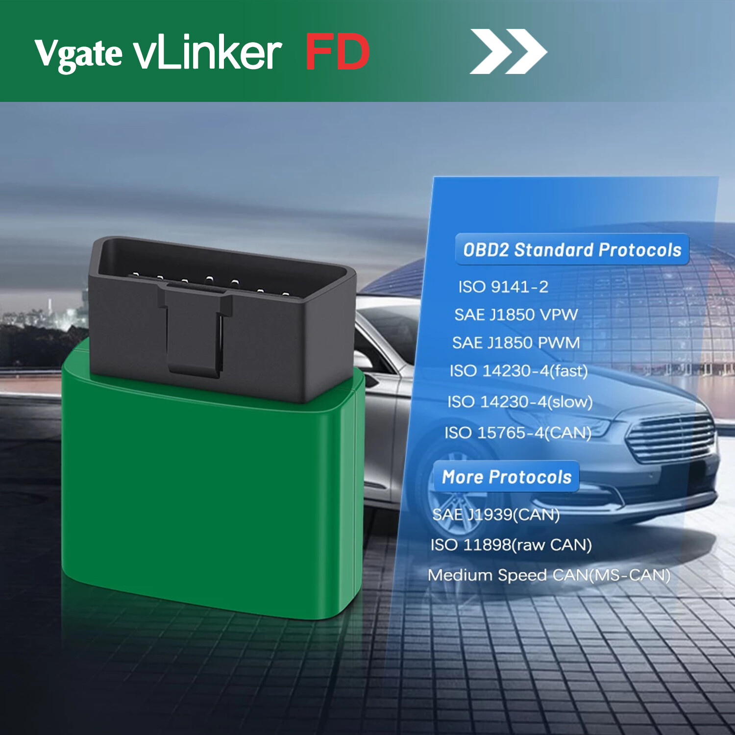 Vgate OBD2 Bluetooth Scanner vLinker FD Diagnostic FOR-Scan Adapter for Android