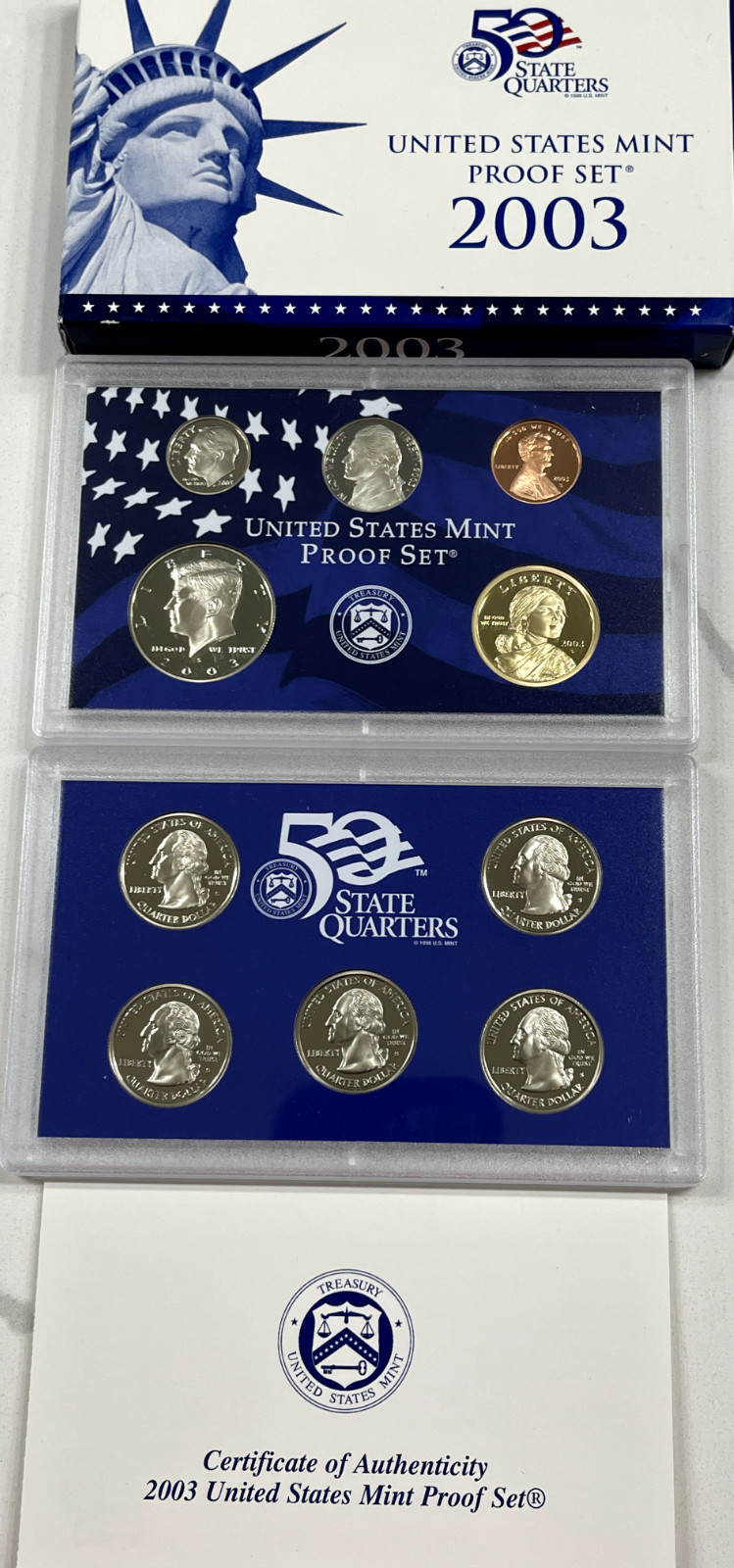 2003 United States Mint Proof Set w/COA "50 State Quarters"