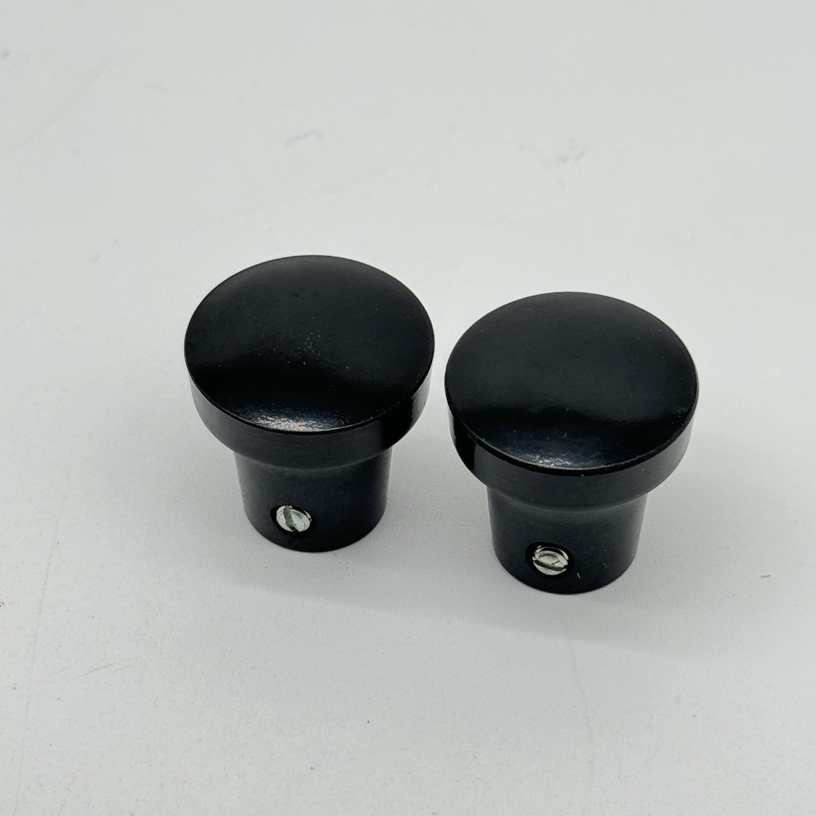 (2) NOS Porsche 356 912 911 Black Quarter Window Knob Pair GENUINE Original