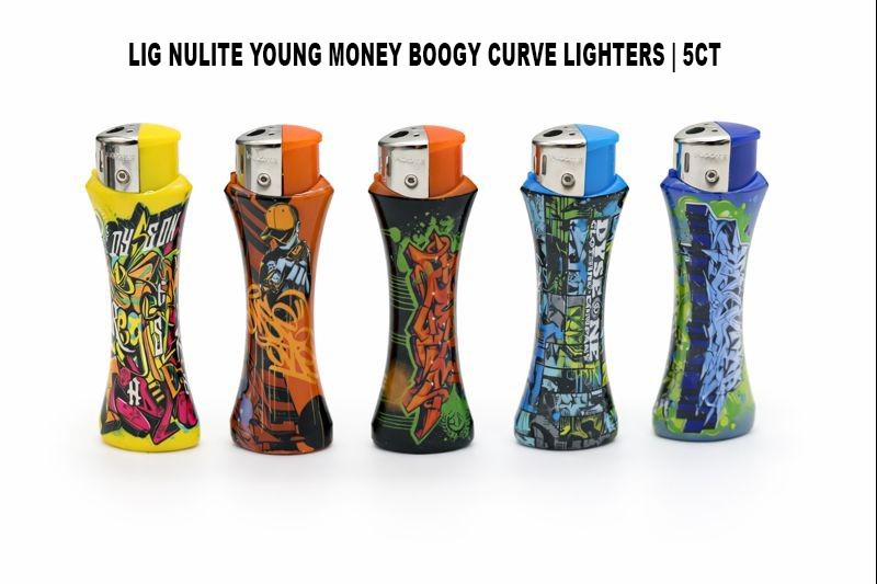 LIG NULITE YOUNG MONEY BOOGY CURVE LIGHTERS | 5CT | ONLY $12.99 - FREE SHIPPING