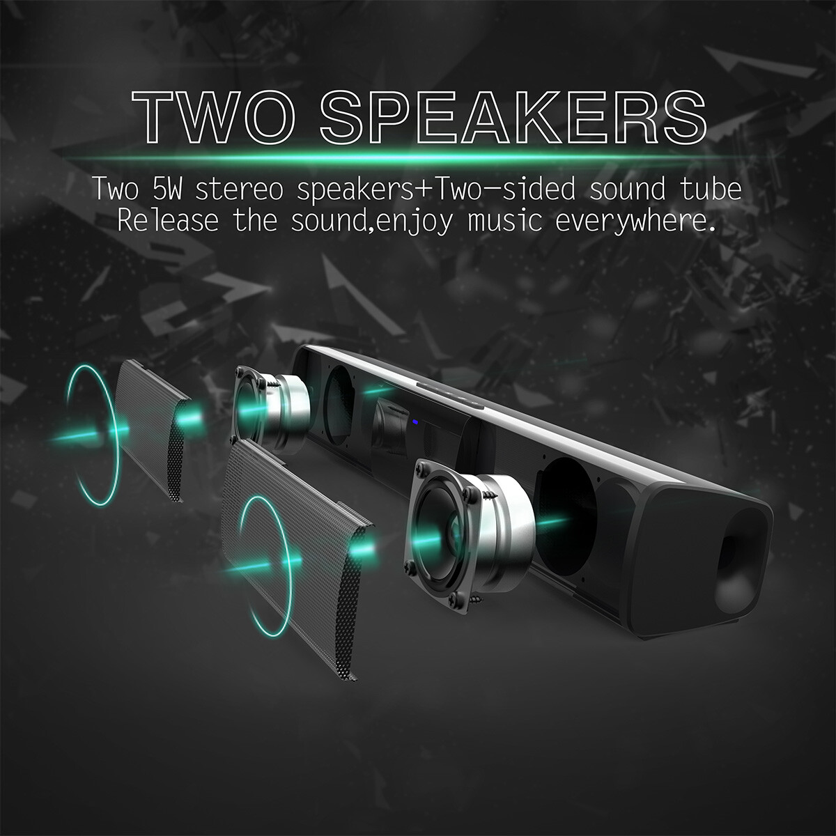 BS-28A Home Theater Audio 10W Sound Bar Bluetooth Speaker Long Stereo TF/AUX/FM