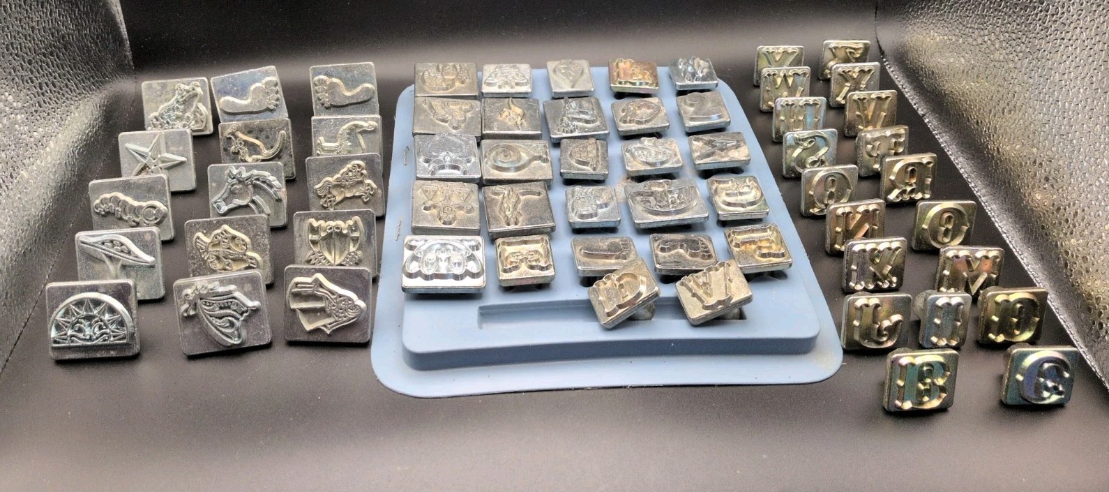 Melody Ross Ornamental Metal 60 Stamps Lot Letters, Animals, Plants, READ